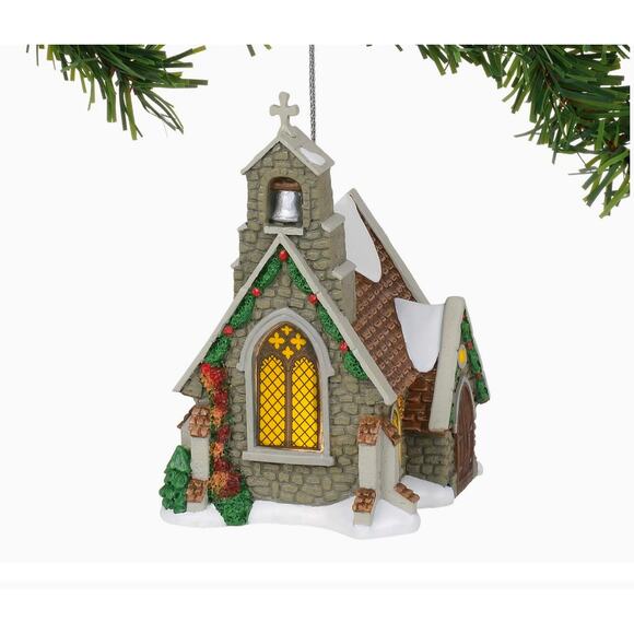 Department 56 Dickins' Village Isle of Wight Chapel 6002255 Christmas Ornament - Picture 2 of 6